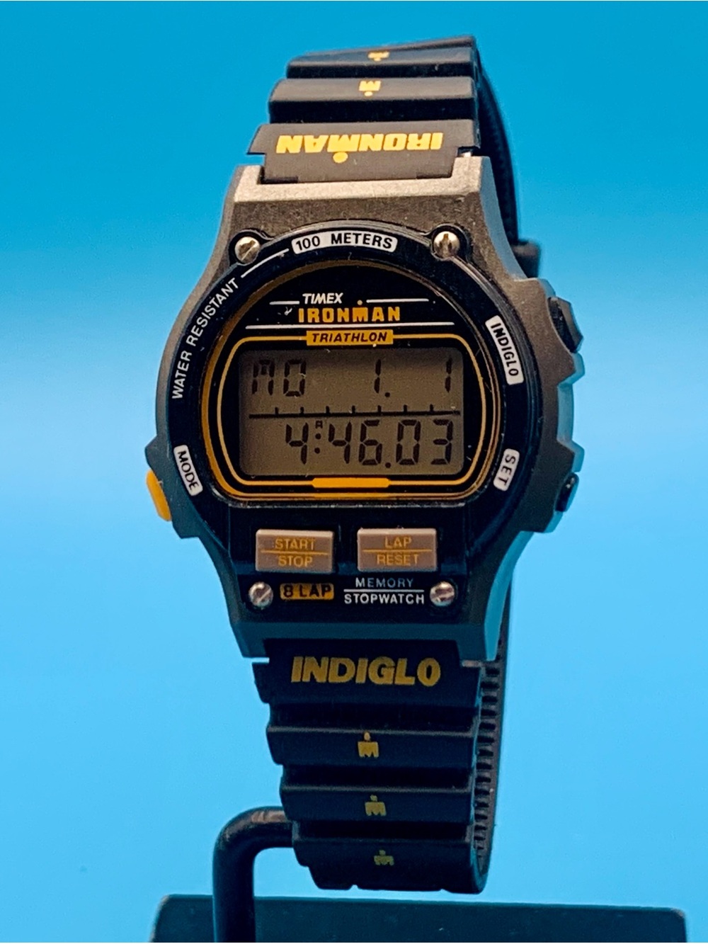 TIMEX IRONMAN TRIATHLON Women’s Vintage 1994 8 Lap Digital Watch Works New Batt